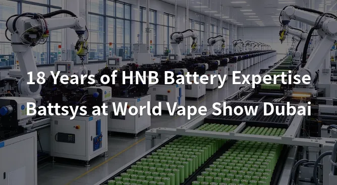 18 Years of HNB Battery Expertise - Battsys at World Vape Show Dubai
